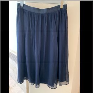 J Crew silk ruffled skirt